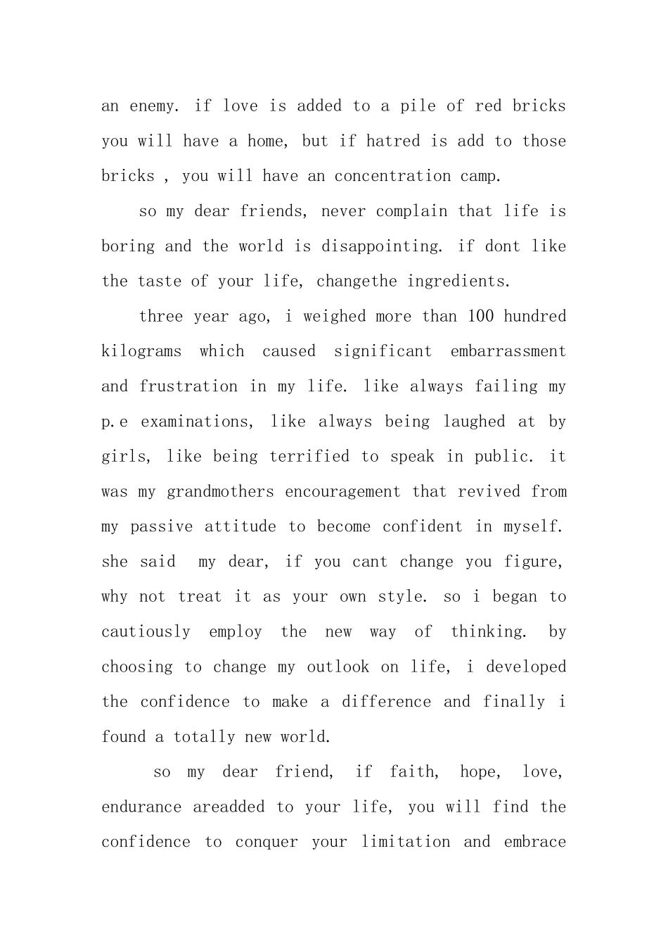 英语课三分钟演讲范文大全_第3页