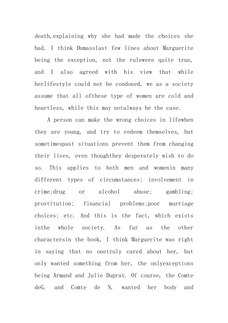 茶花女的英文读后感_第3页