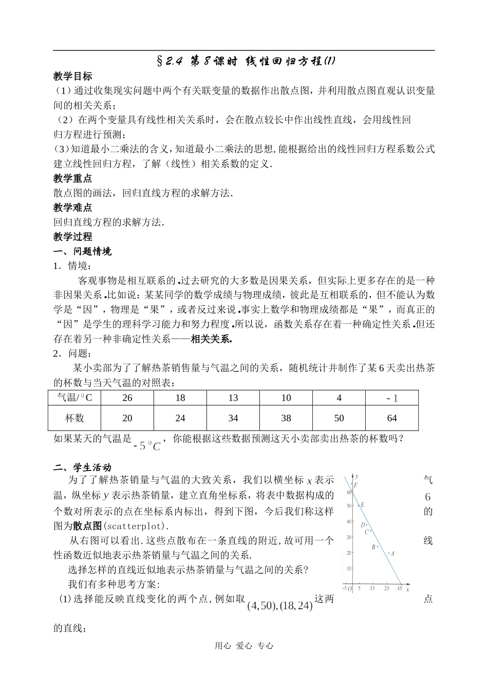 线性回归方程（1）_第1页