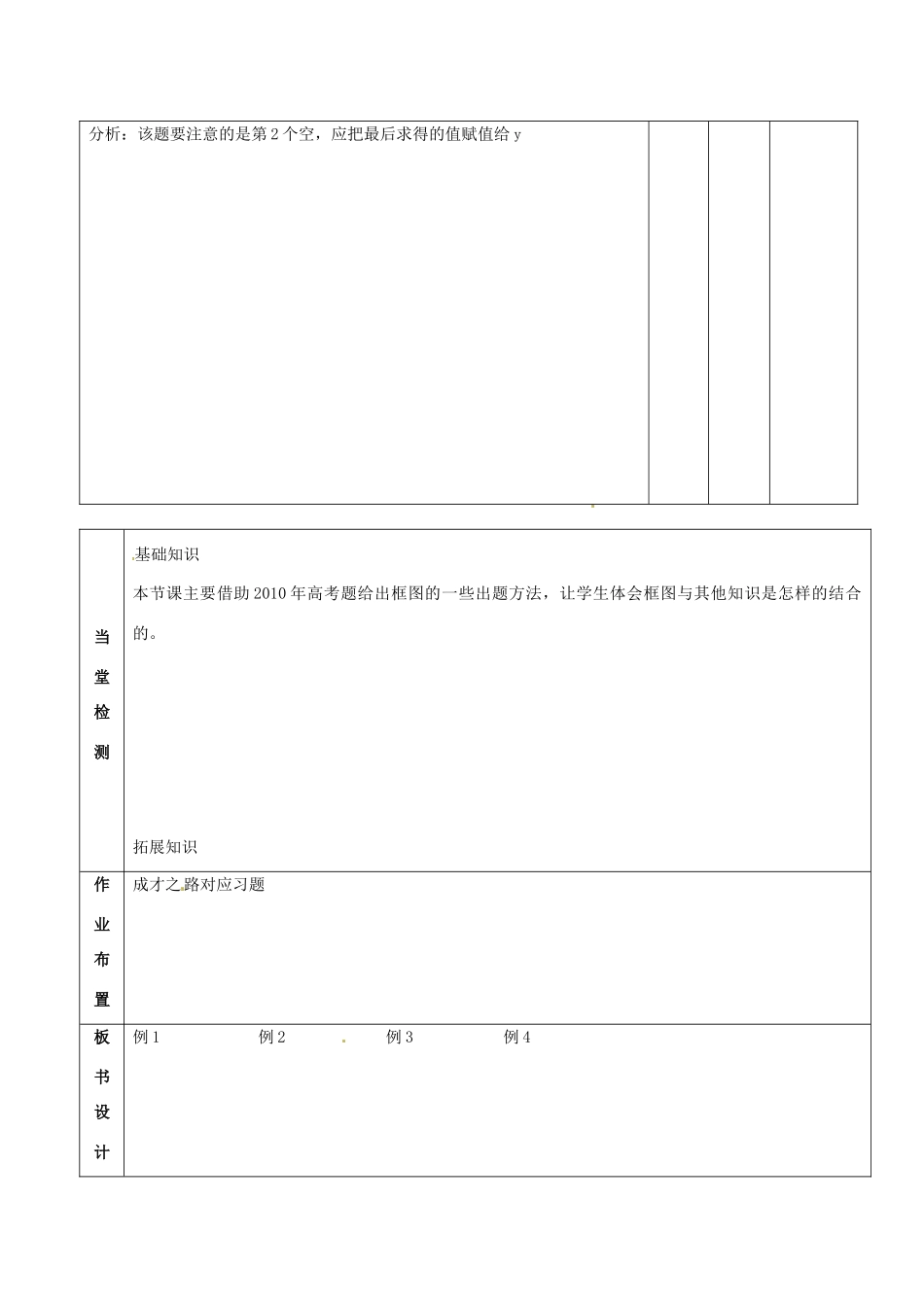 辽宁省大连市第四十二中学高三数学 知识点 程序框图复习导学案 新人教A版_第3页