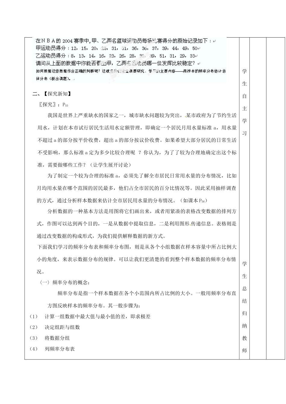 辽宁省大连市第四十二中学高三数学 知识点 频率分布直方图复习导学案 新人教A版_第2页
