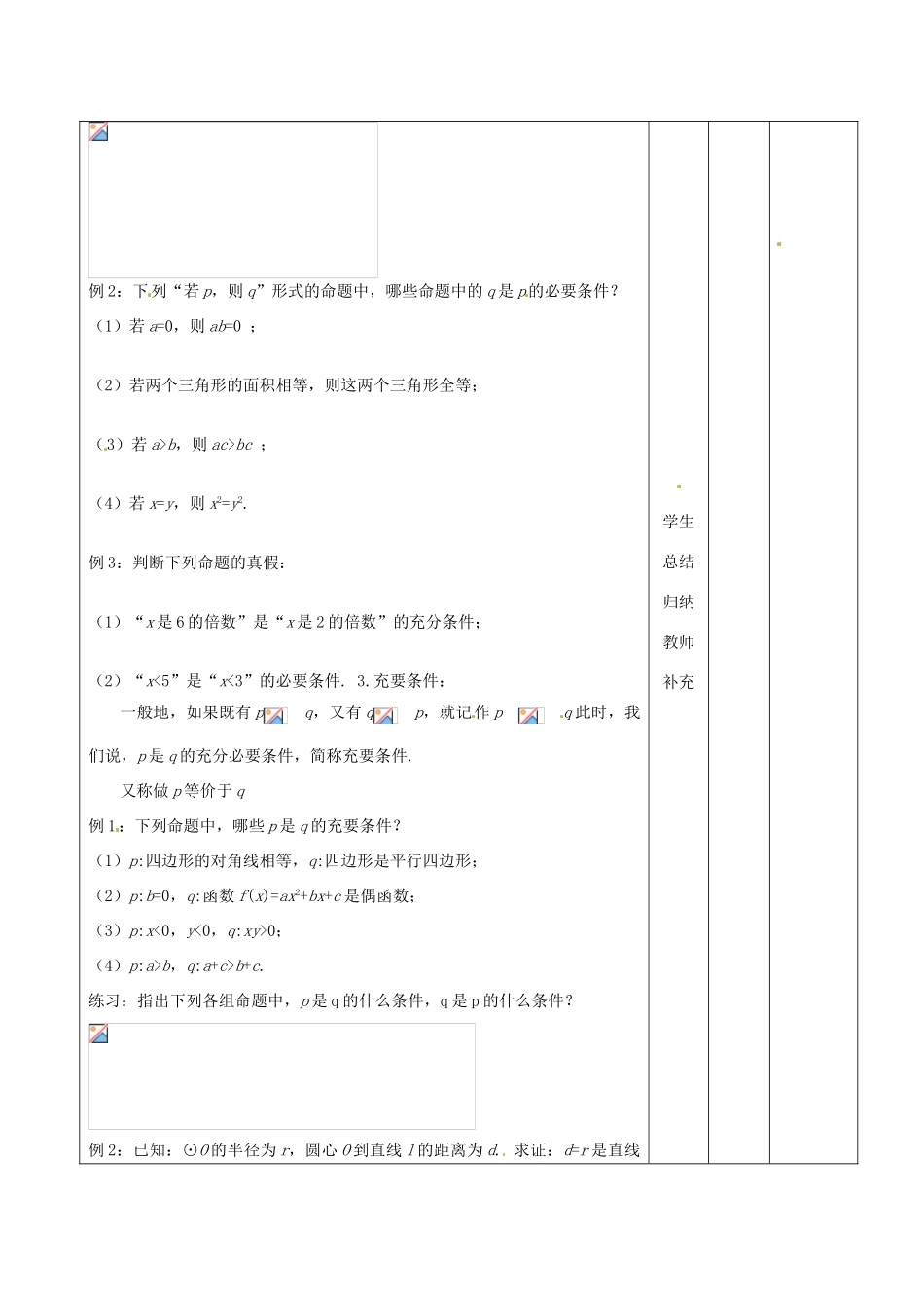 辽宁省大连市第四十二中学高三数学 知识点 推出与充分条件、必要条件复习导学案 新人教A版_第2页