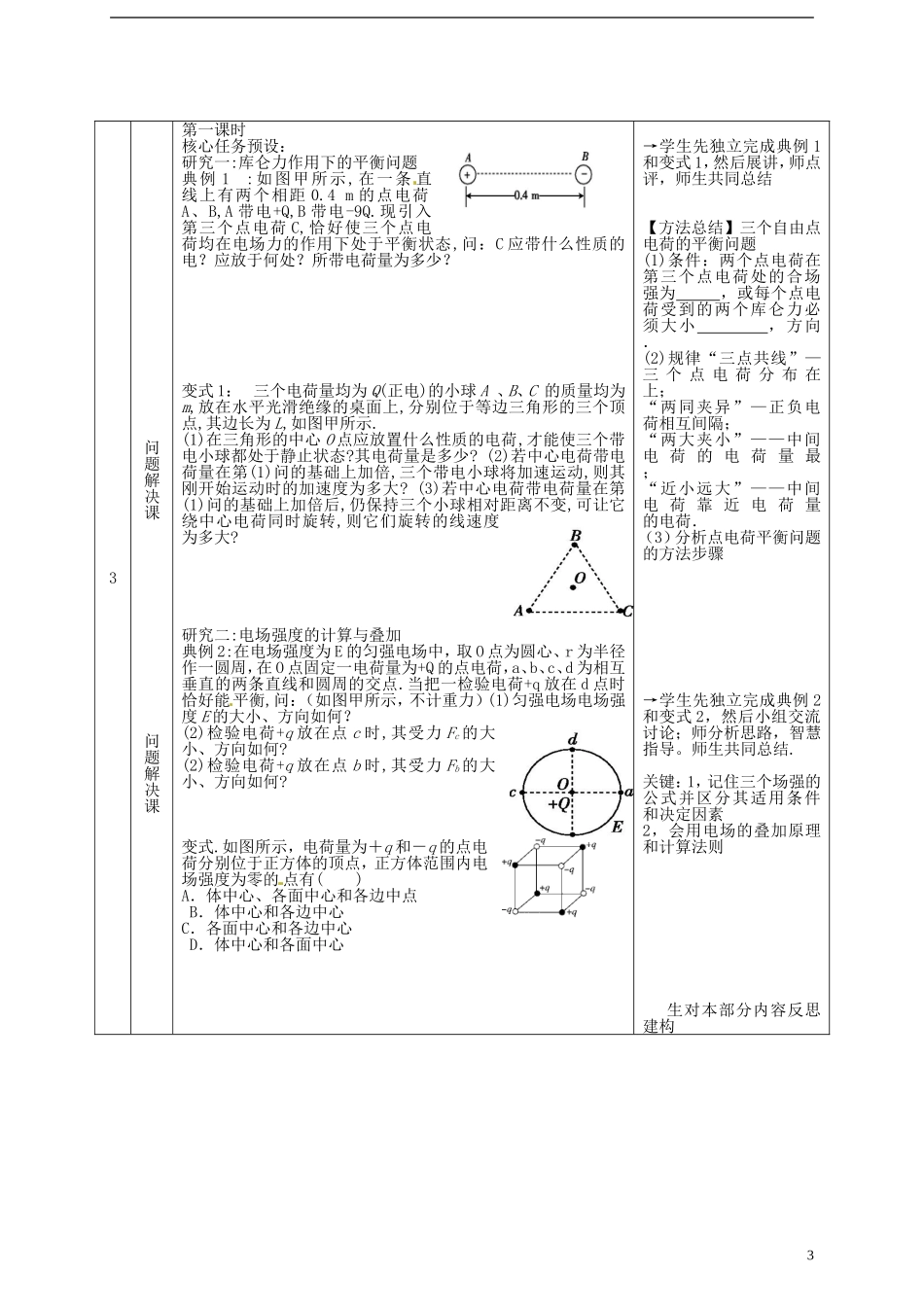 重庆市开县中学2014年高考物理一轮复习 第11周 模块课程纲要导学案_第3页