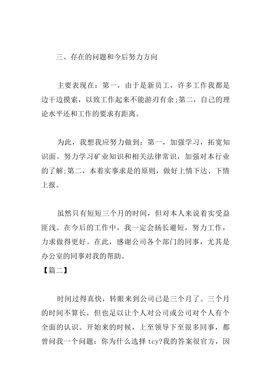 董事长秘书试用期转正工作总结范文_第3页