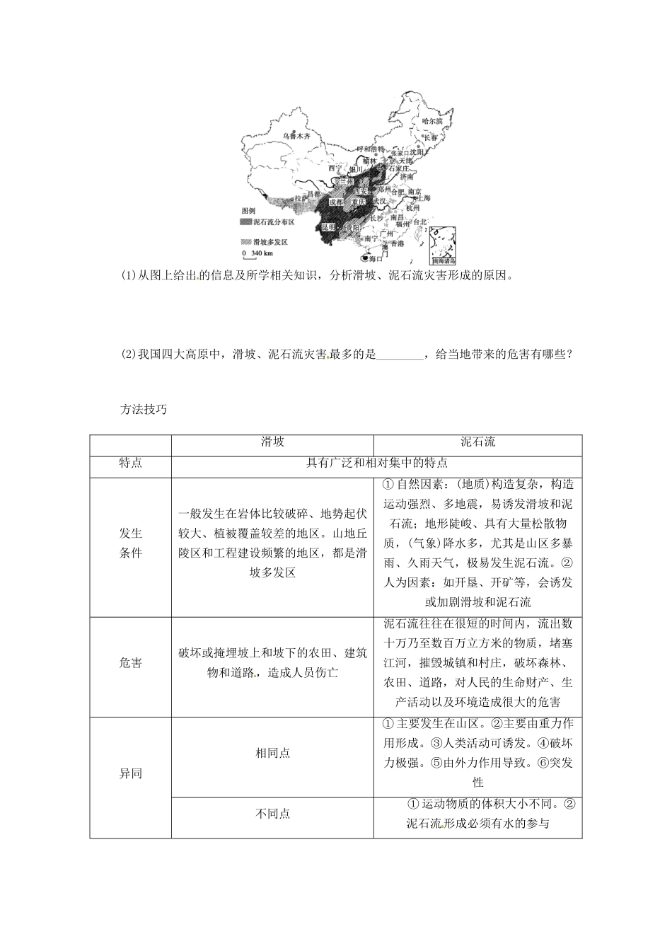 重庆市万州分水中学高中地理 1.2 主要自然灾害的形成与分布2学案 新人教版选修5_第3页