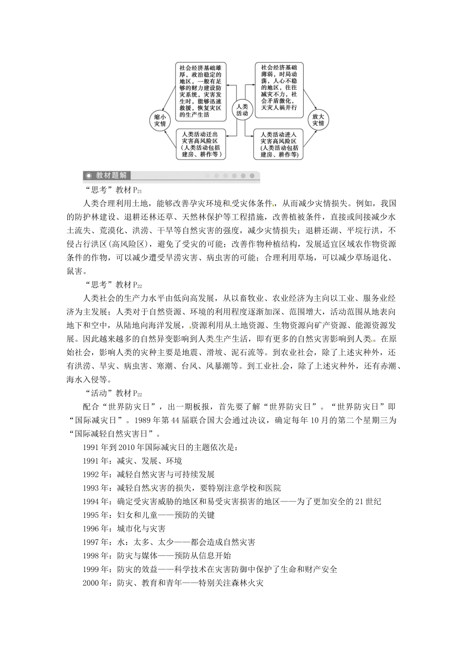 重庆市万州分水中学高中地理 1.3 人类活动对自然灾害的影响学案 新人教版选修5_第3页