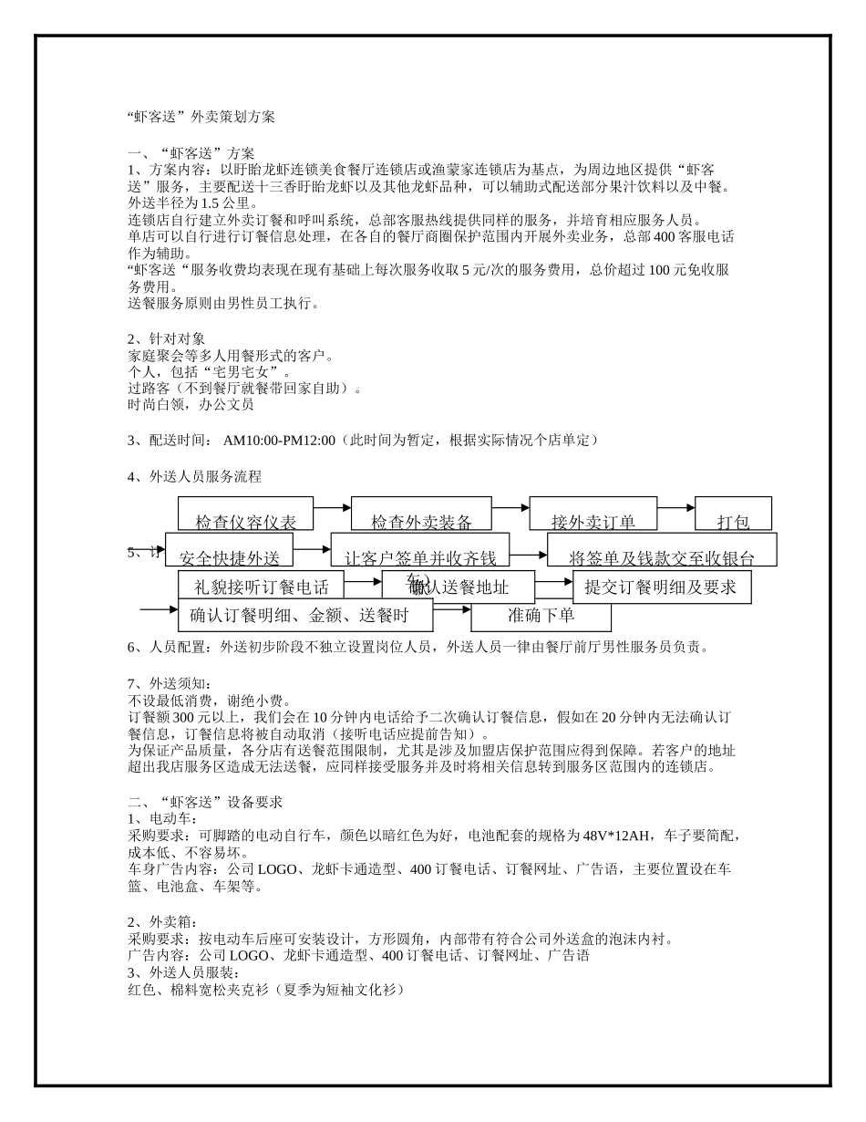 虾客送外卖策划方案_第1页