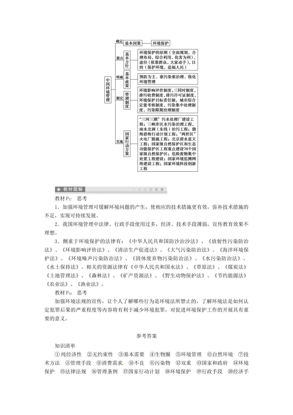 重庆市万州分水中学高中地理 5.1 认识环境管理学案 新人教版选修6_第3页