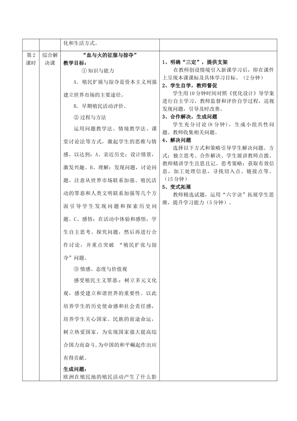 重庆市开县中学2014年高中历史 专题五 走向世界的资本主义市场课程复习纲要 人民版必修2_第3页
