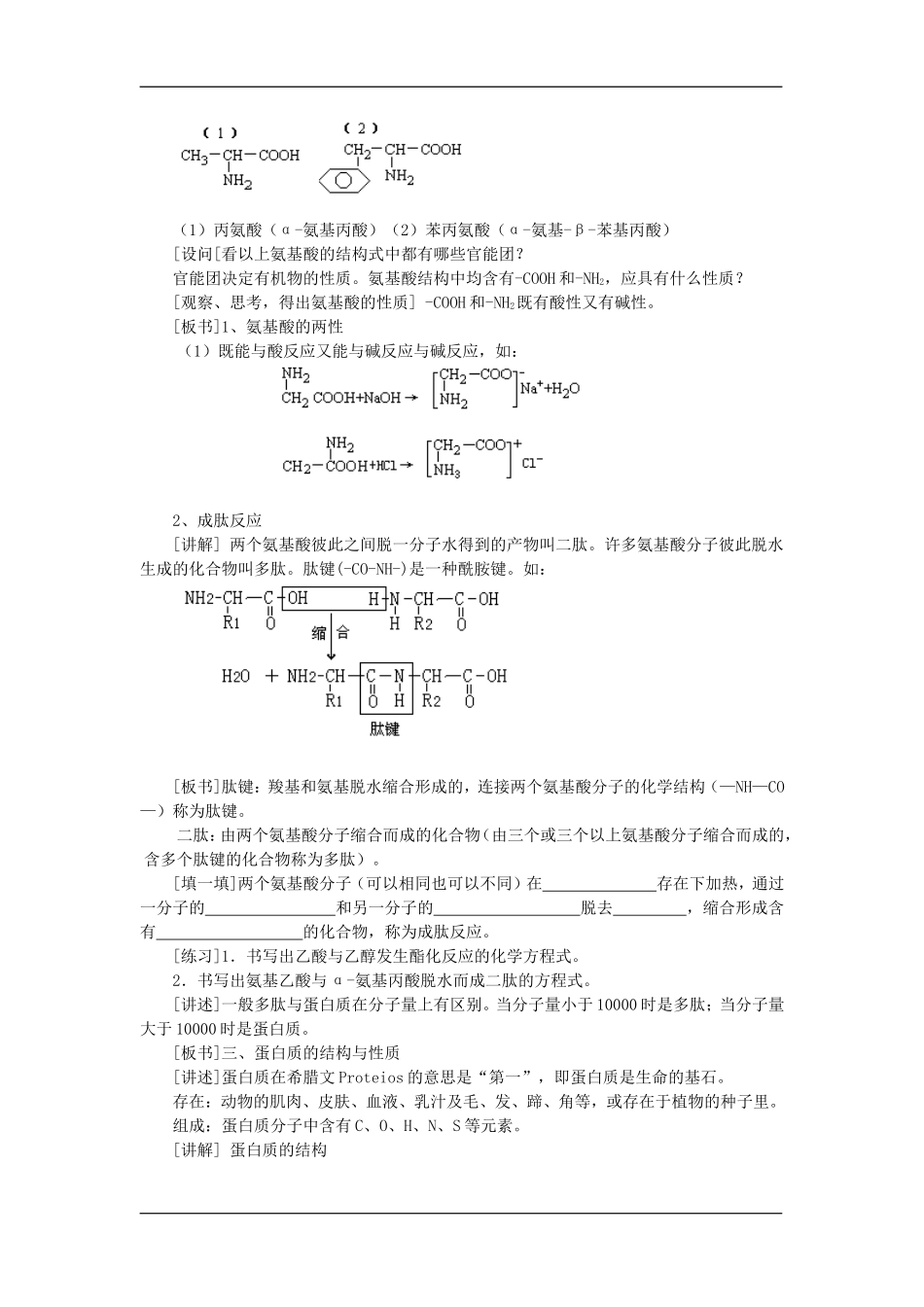 选修（5）4.3.1蛋白质和核酸_第2页
