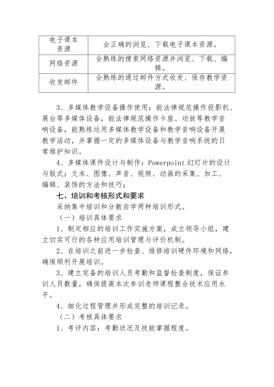西向二街小学教师教育信息化应用能力培训与考核方案_第3页