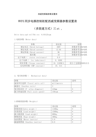 西威变频器参数设置表
