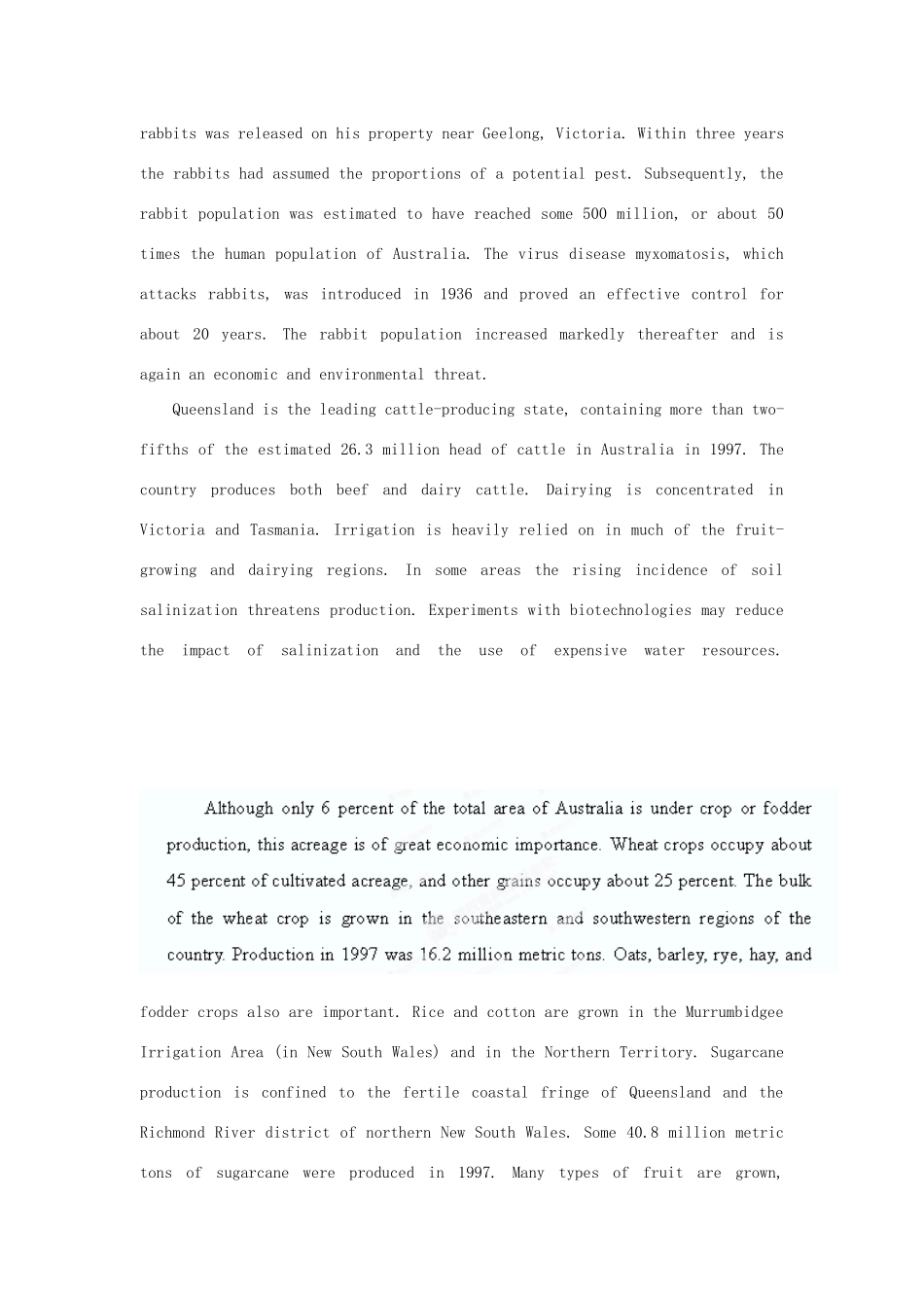 陕西省定边县第四中学高中英语 Unit 3 Australia 背景材料 文章 The Economic of Australia素材 新人教版选修9_第2页