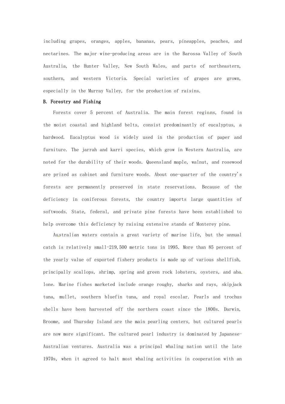 陕西省定边县第四中学高中英语 Unit 3 Australia 背景材料 文章 The Economic of Australia素材 新人教版选修9_第3页
