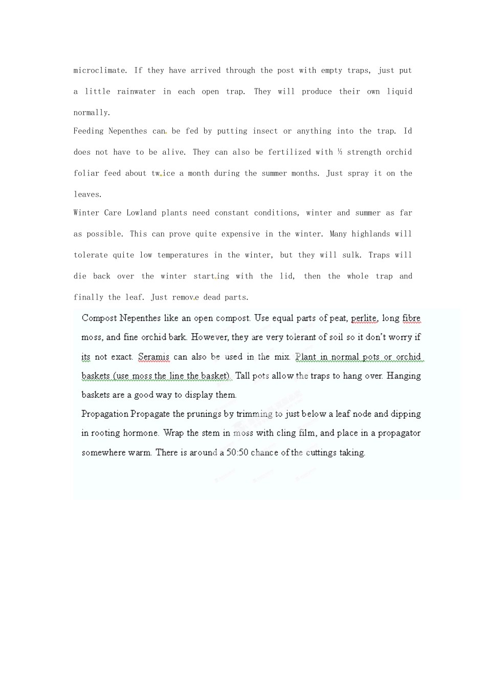 陕西省定边县第四中学高中英语 Unit 4 Exploring plants 背景材料 文章 Pitcher plants素材 新人教版选修9_第2页