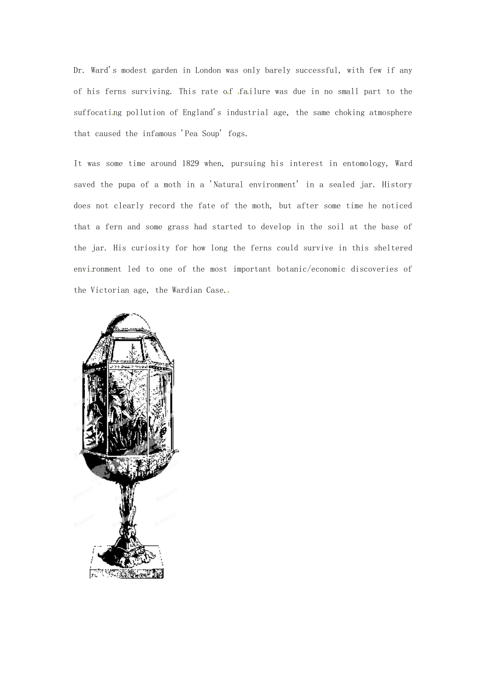 陕西省定边县第四中学高中英语 Unit 4 Exploring plants 背景材料 文章 Dr. Nathaniel Bagshaw Ward素材 新人教版选修9_第2页
