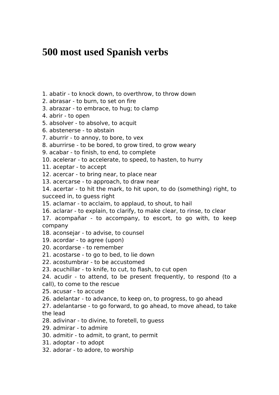 西班牙语500个最常用动词_第1页