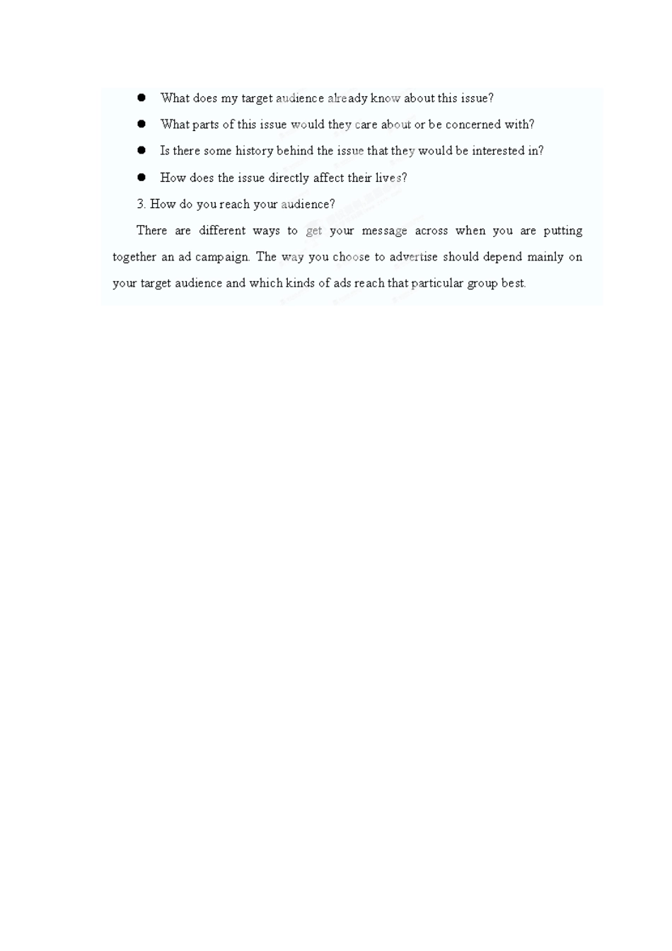 陕西省定边县第四中学高中英语 Unit 5 Inside advertising 背景材料 文章 How do you build an ad campaign素材 新人教版选修9_第2页