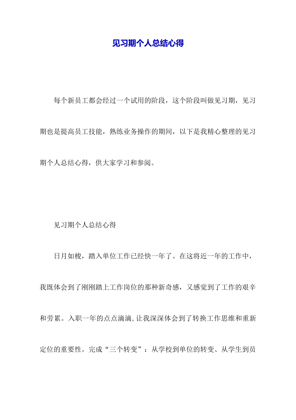 见习期个人总结心得_第1页