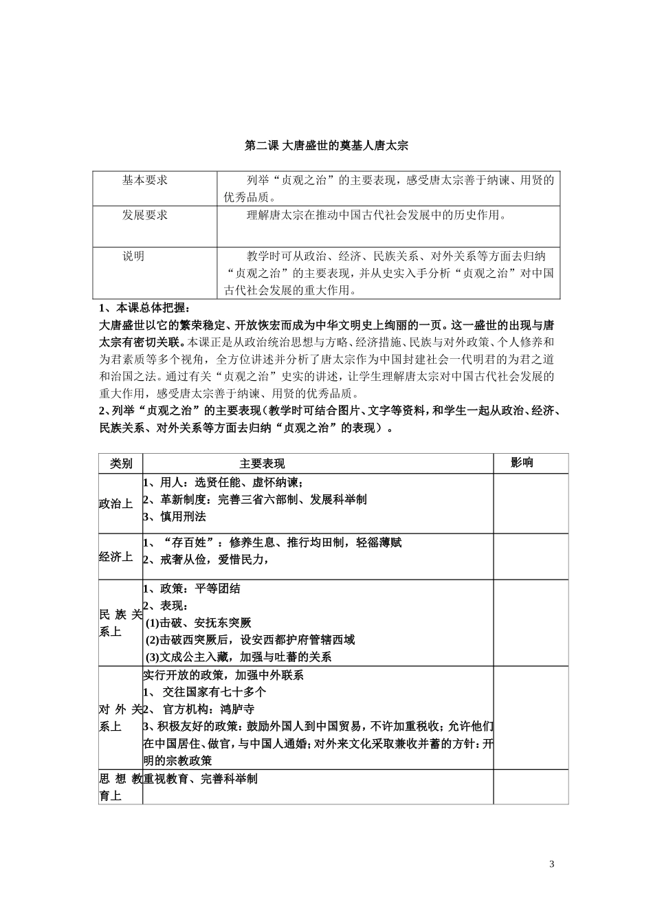 选修4第一单元 中国古代的政治家教学指导意见分析_第3页