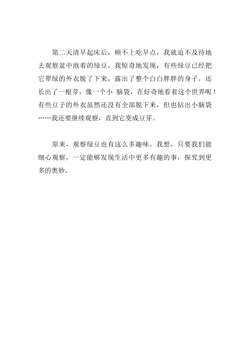 观察绿豆日记600字精选_第3页