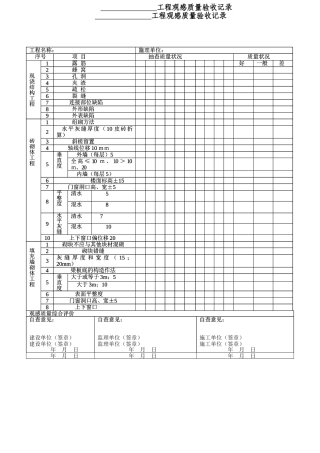 观感质量验收