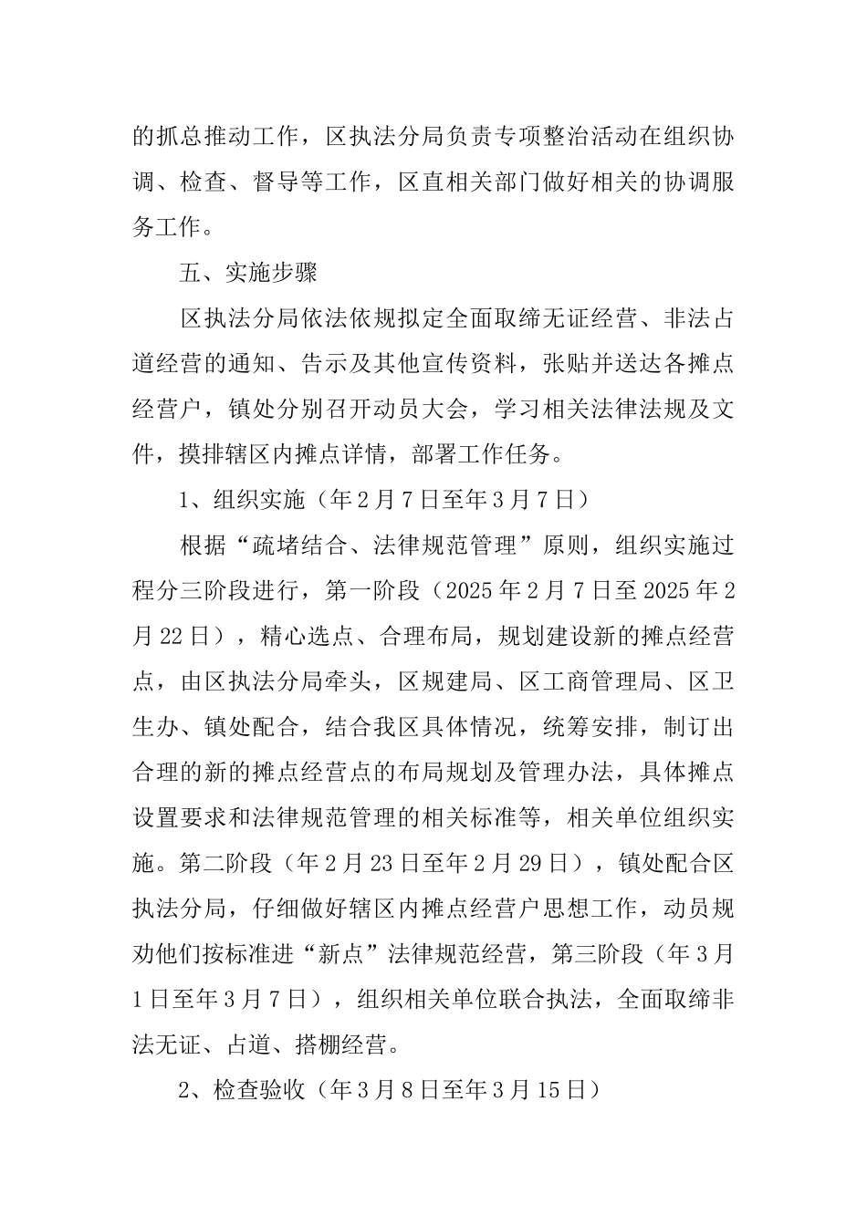 规范夜市摊点管理实施方案_第2页