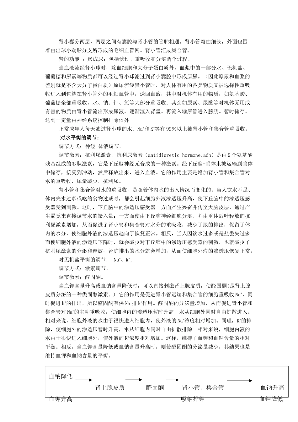 重庆市荣昌安富中学2014届高二生物 水和无机盐的平衡和调节教案_第3页