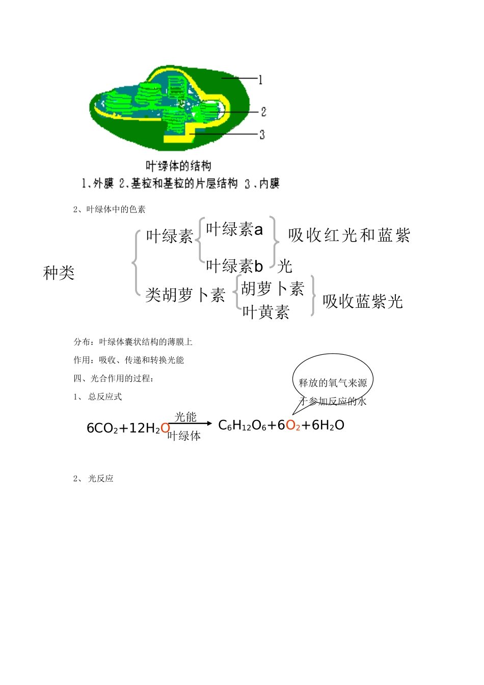 重庆市荣昌安富中学2014届高一生物 光合作用教案_第2页