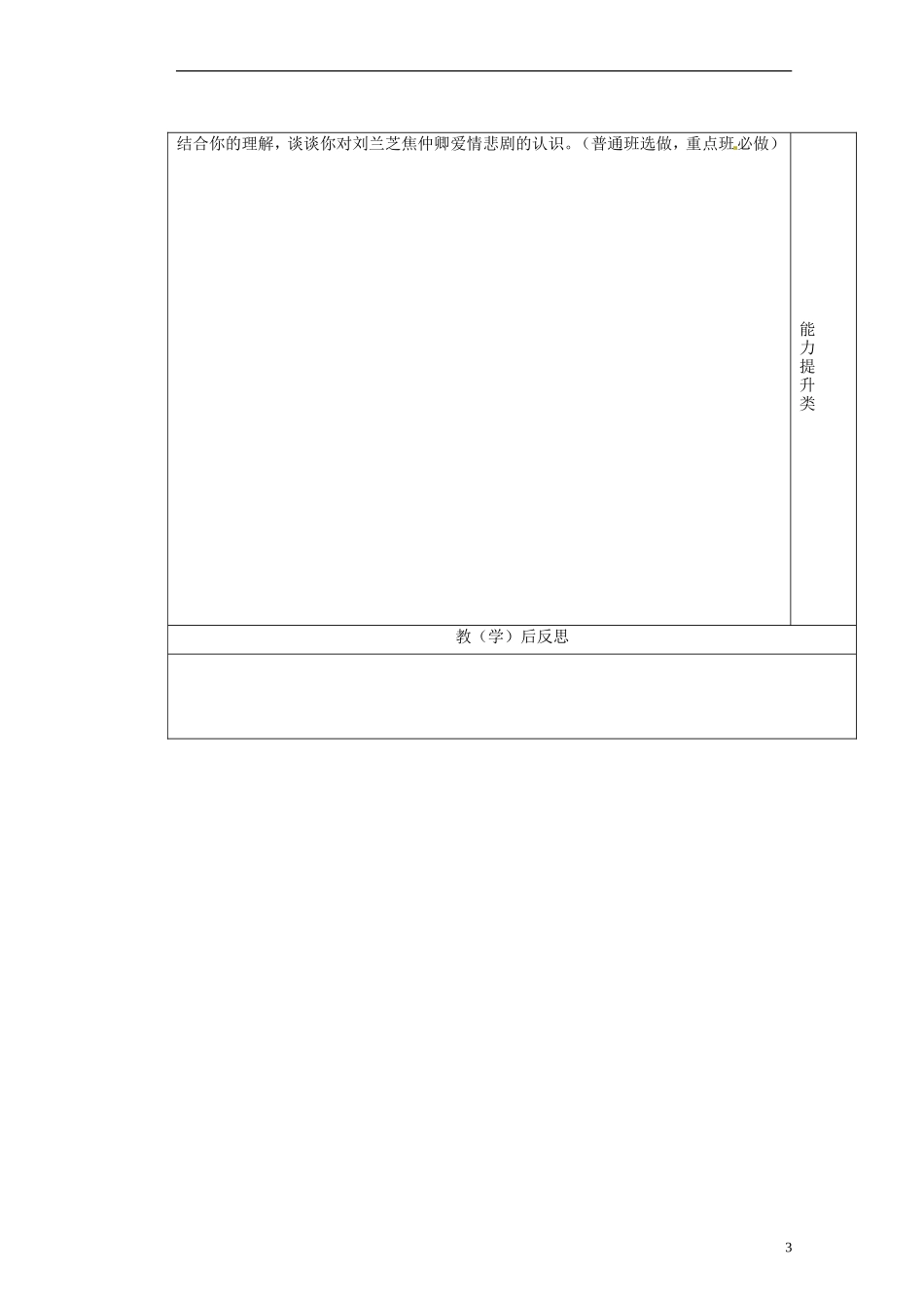 陕西省澄城县寺前中学高一语文 孔雀东南飞2教学案_第3页