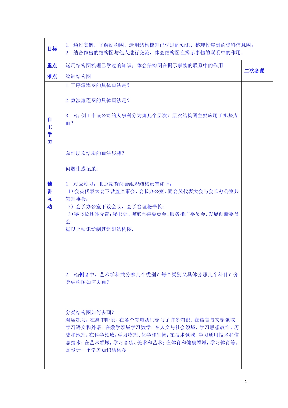 陕西省西安交大阳光中学高中数学 2.2 结构图学案 新人教版选修1-2_第1页