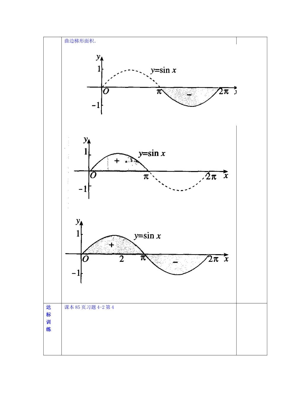 陕西省西安交大阳光中学高中数学 4.2.2微积分基本定理的应用（二）学案 新人教版选修2-2_第2页