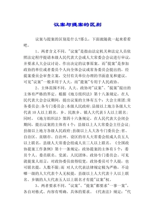议案与提案的区别