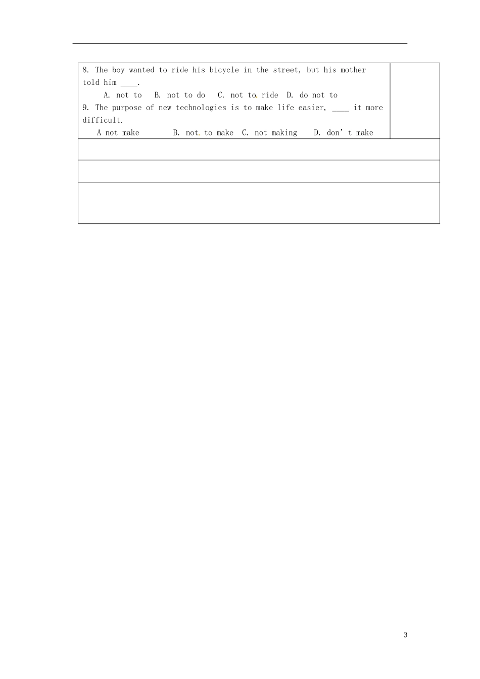 陕西省西安交大阳光中学高中英语 Unit 1 Living well Grammar导学案（教师版）新人教版选修7_第3页