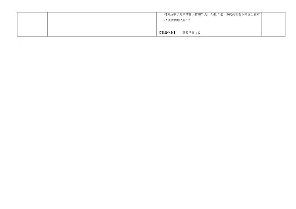 陕西省兴平市秦岭中学高一政治《381国家财政》学案 _第3页