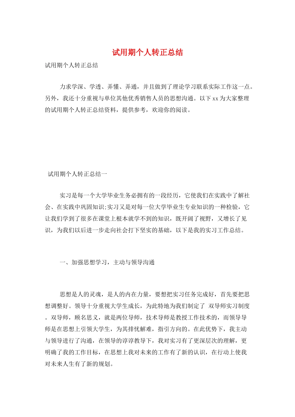 试用期个人转正总结_第1页