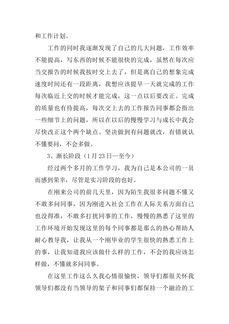 试用期工作总结_第3页