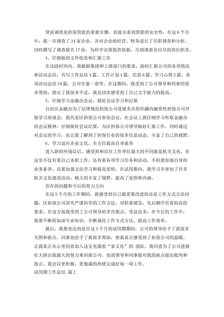 试用期工作总结4篇_第2页