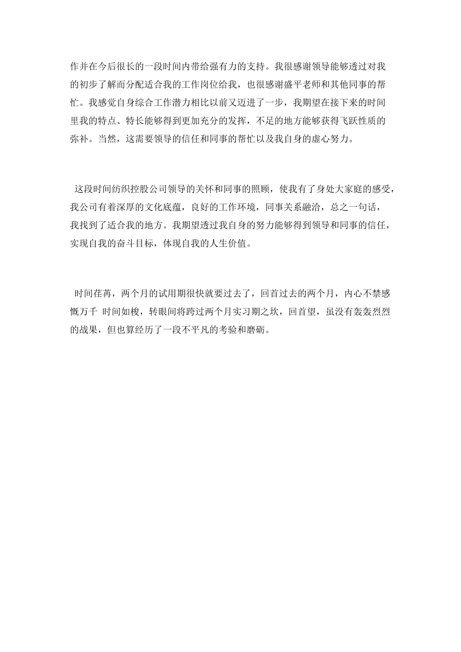 试用期工作总结范文2025_第2页