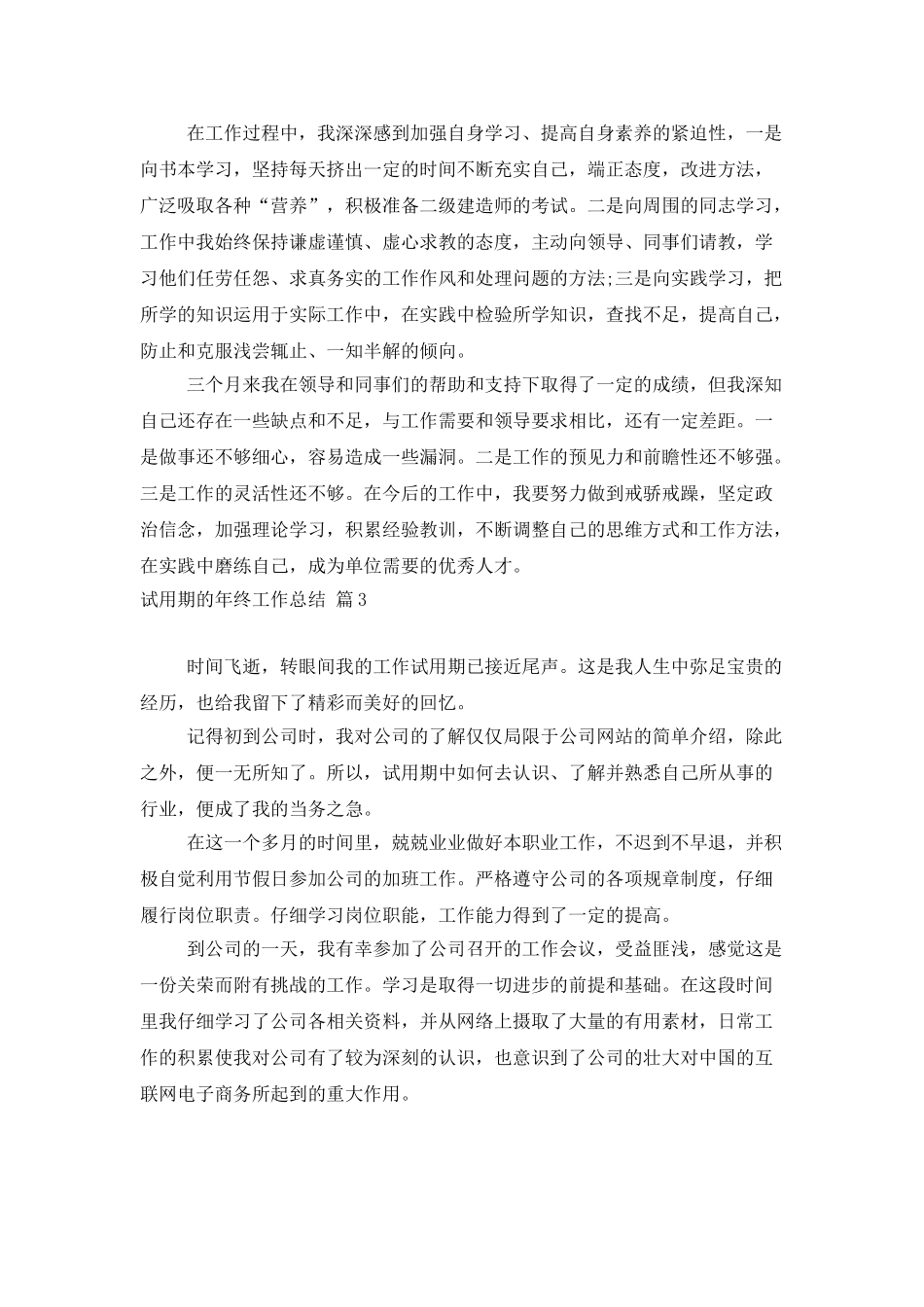 试用期的年终工作总结三篇_第3页