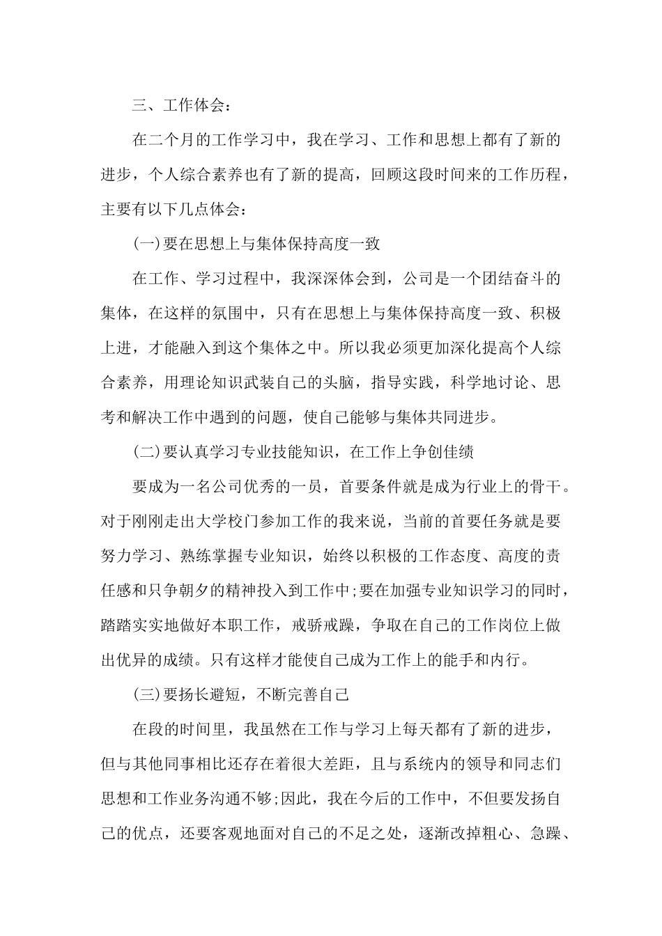 试用期转正述职报告模板_第3页