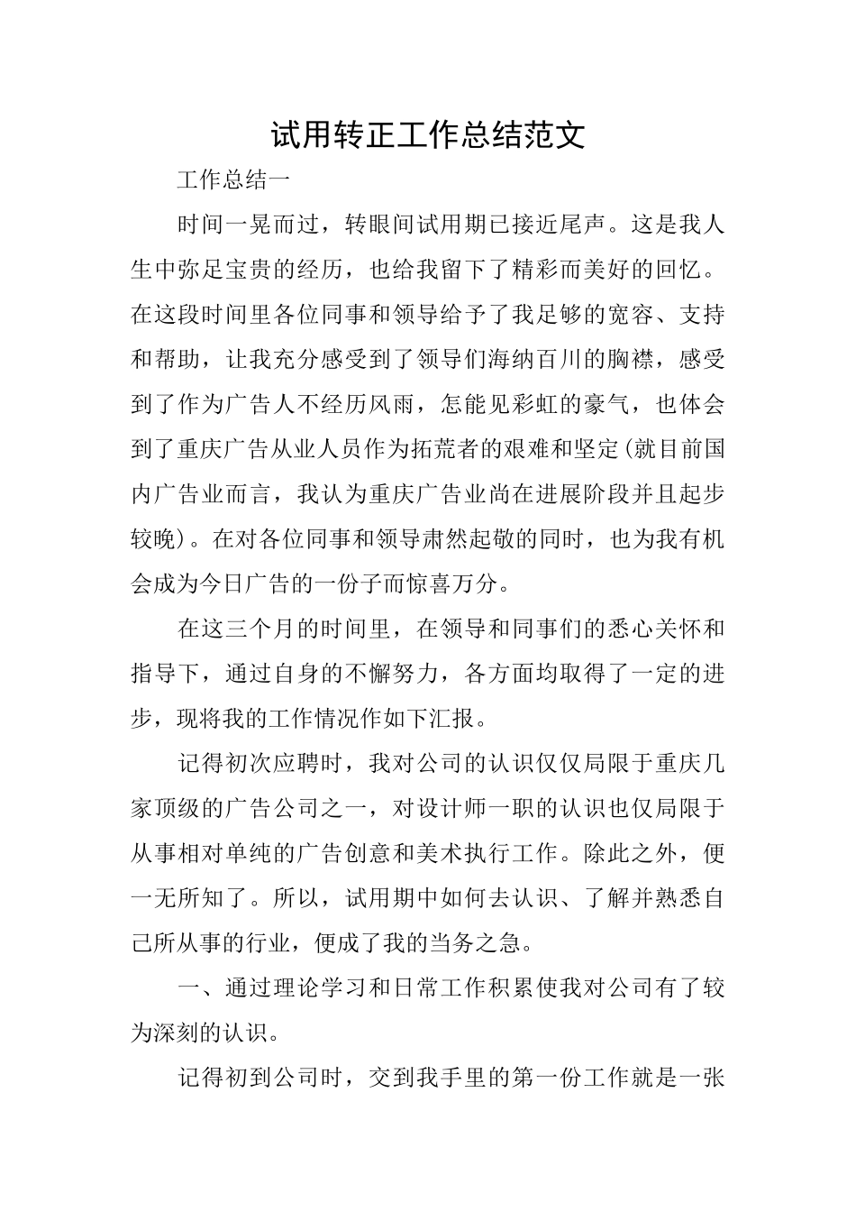 试用转正工作总结范文_第1页