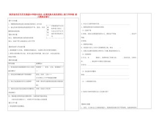 陕西省西安市庆安高级中学高中政治 处理民族关系的原则复习导学案 新人教版必修2