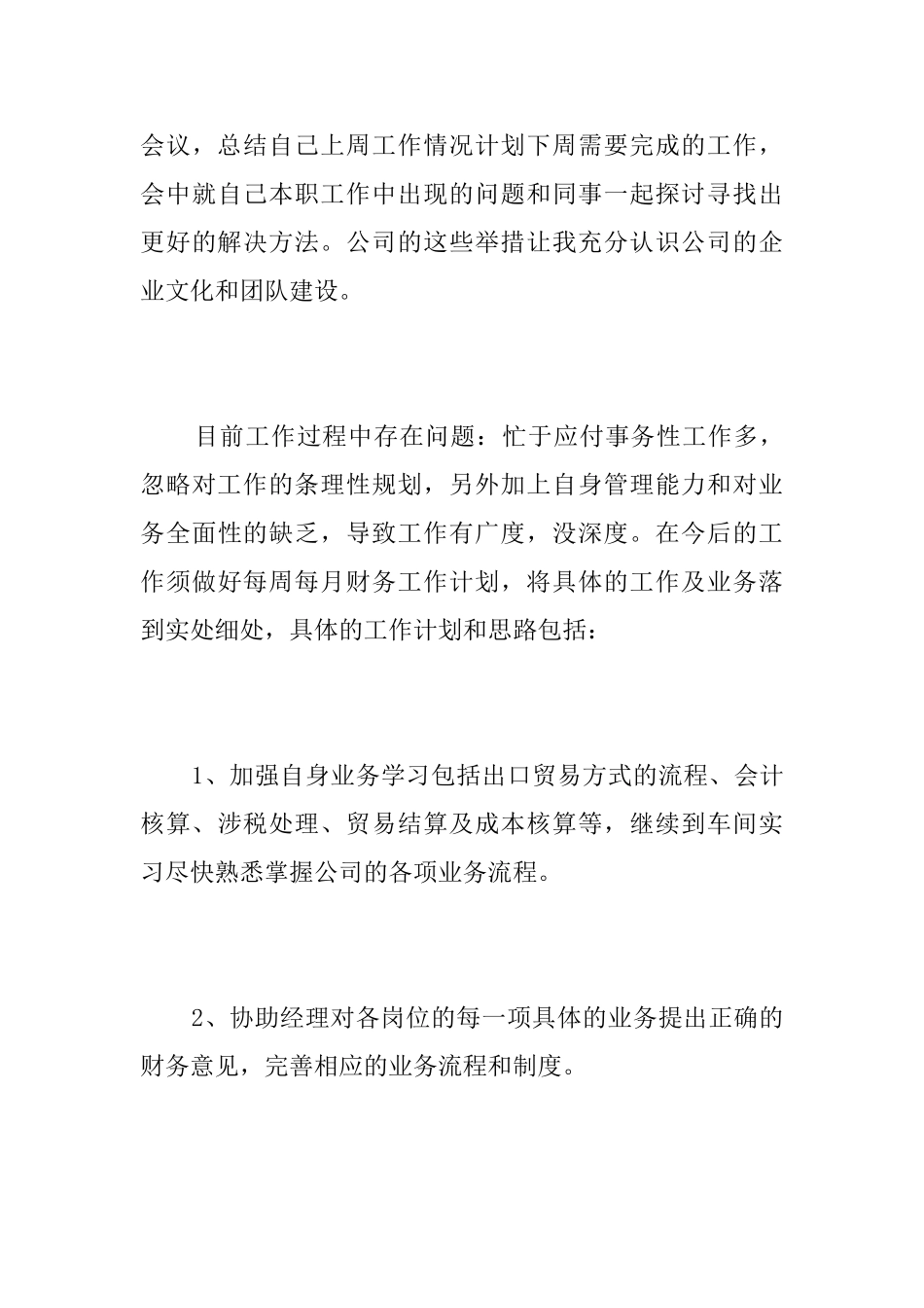 财务三个月试用期工作总结_第3页