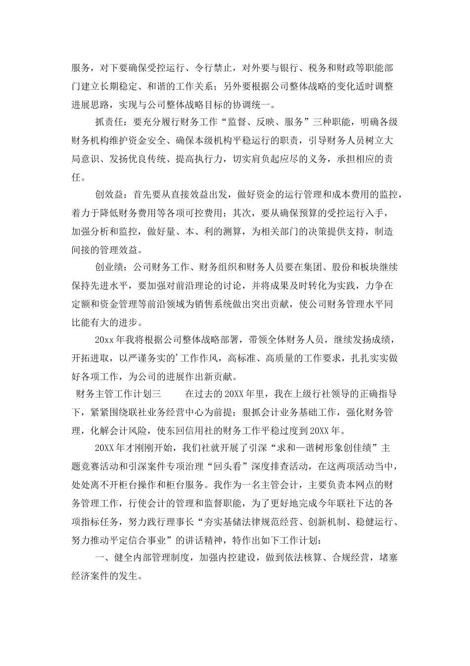 财务主管的工作计划_第3页