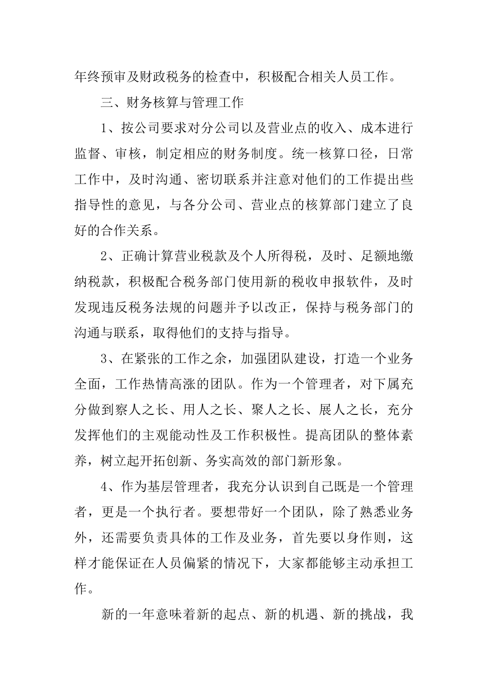 财务部年度的个人工作总结_第3页