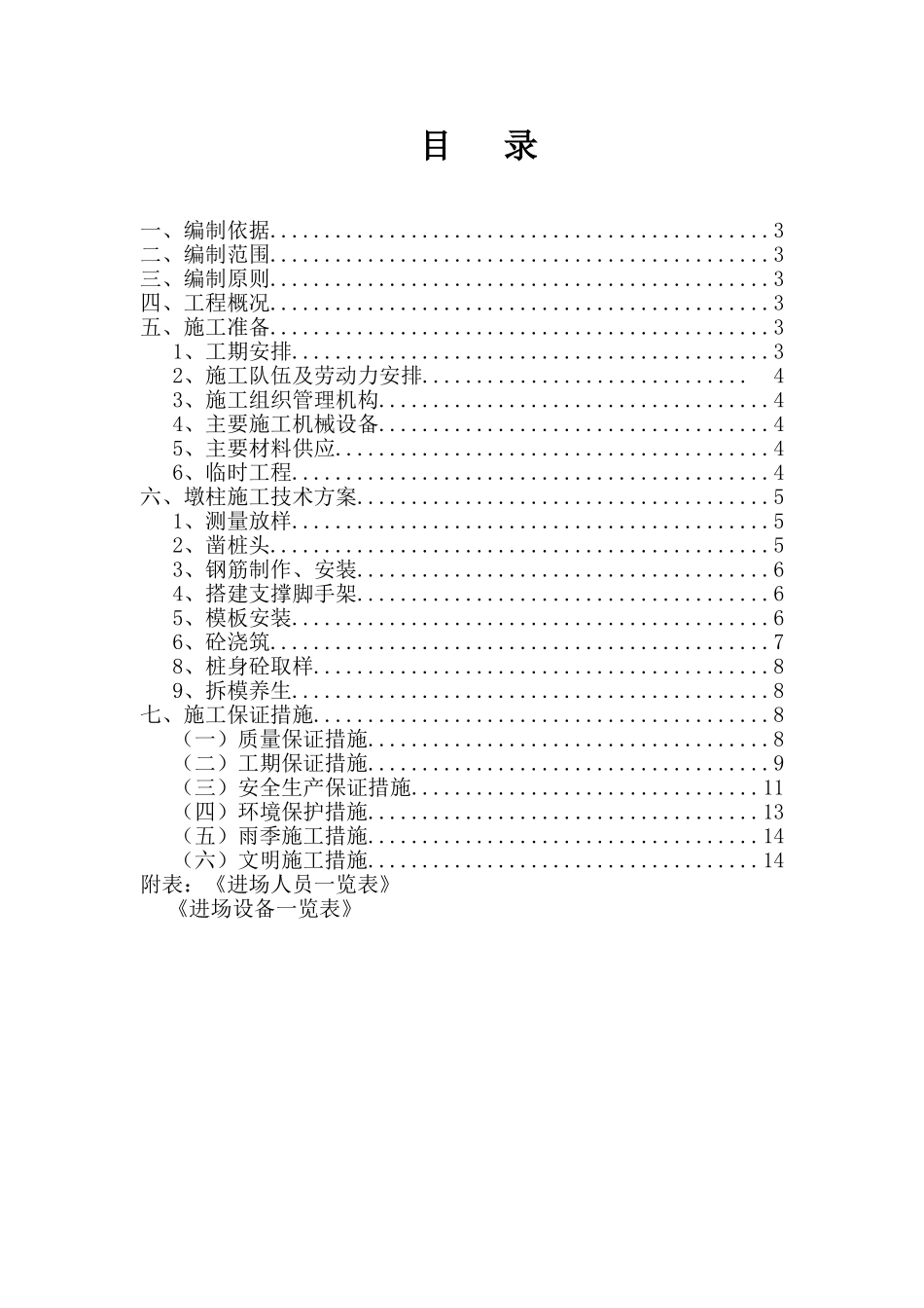 贯堡渡渠水大桥墩柱施工技术方案_第1页