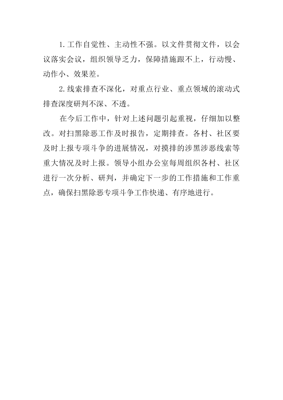 贯彻落实扫黑除恶精神工作汇报_第3页