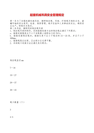 起重机械吊具安全管理规定—