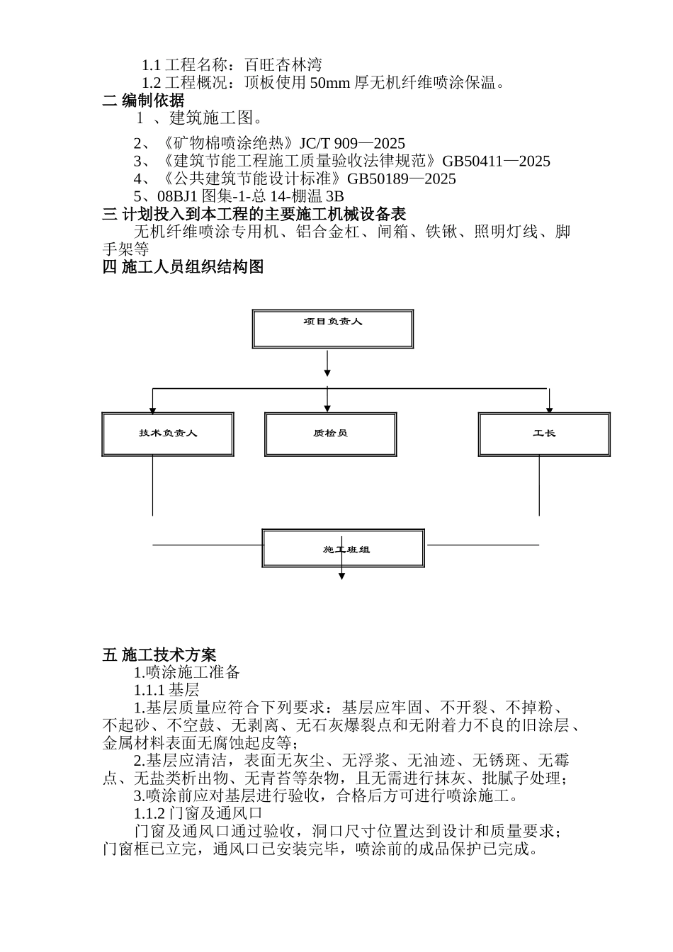 超细无机纤维喷涂施工方案2_第3页